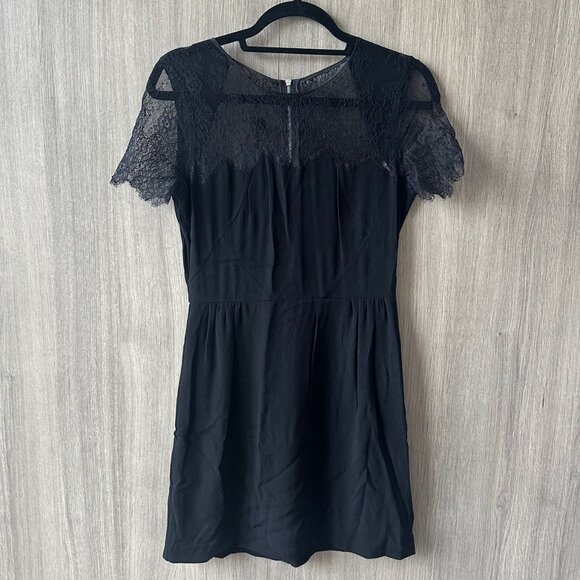 Sandro Black Lace Dress- Size 2 - Picture 1 of 4